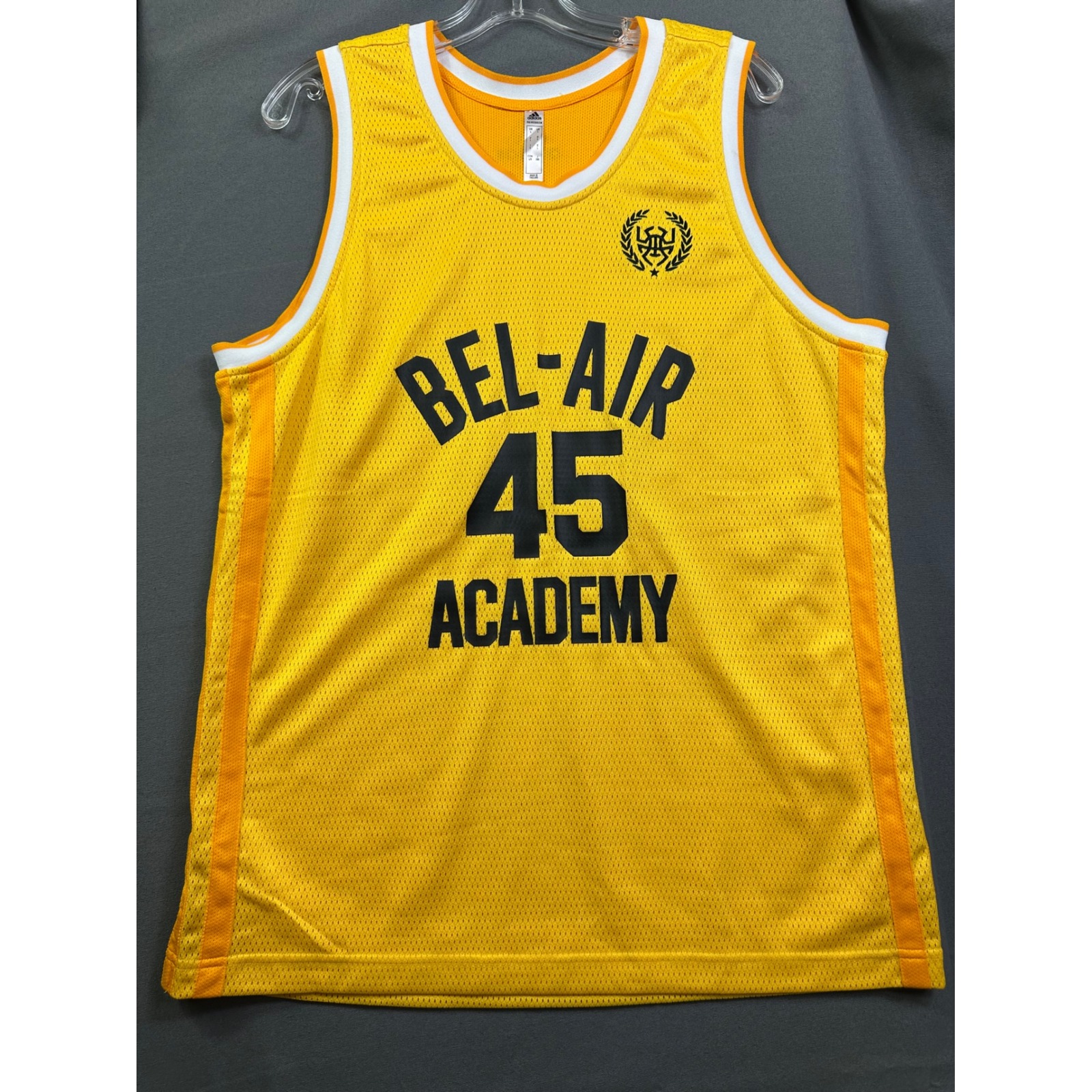 Adidas Bel-Air Academy Mitchell 45 Basketball Jersey Yellow Men Large Primegreen